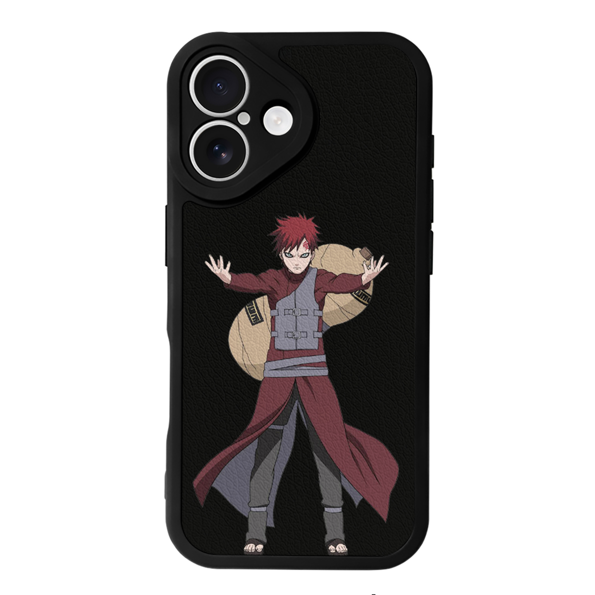 （画像用） NARUTO -ナルト- ガアラ Gaara 【iPhone 16シリーズ対応】シリコンスマホケース（レザー調） 材質：シリコン